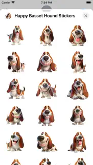 happy basset hound stickers iphone screenshot 1