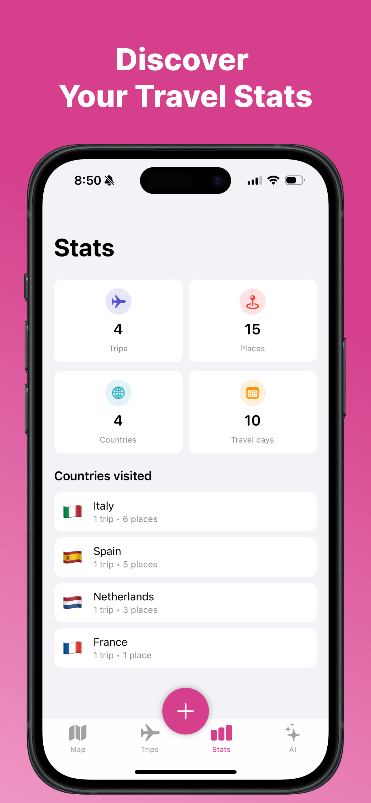 MyTrips: Travel Map Tracker screenshot 3