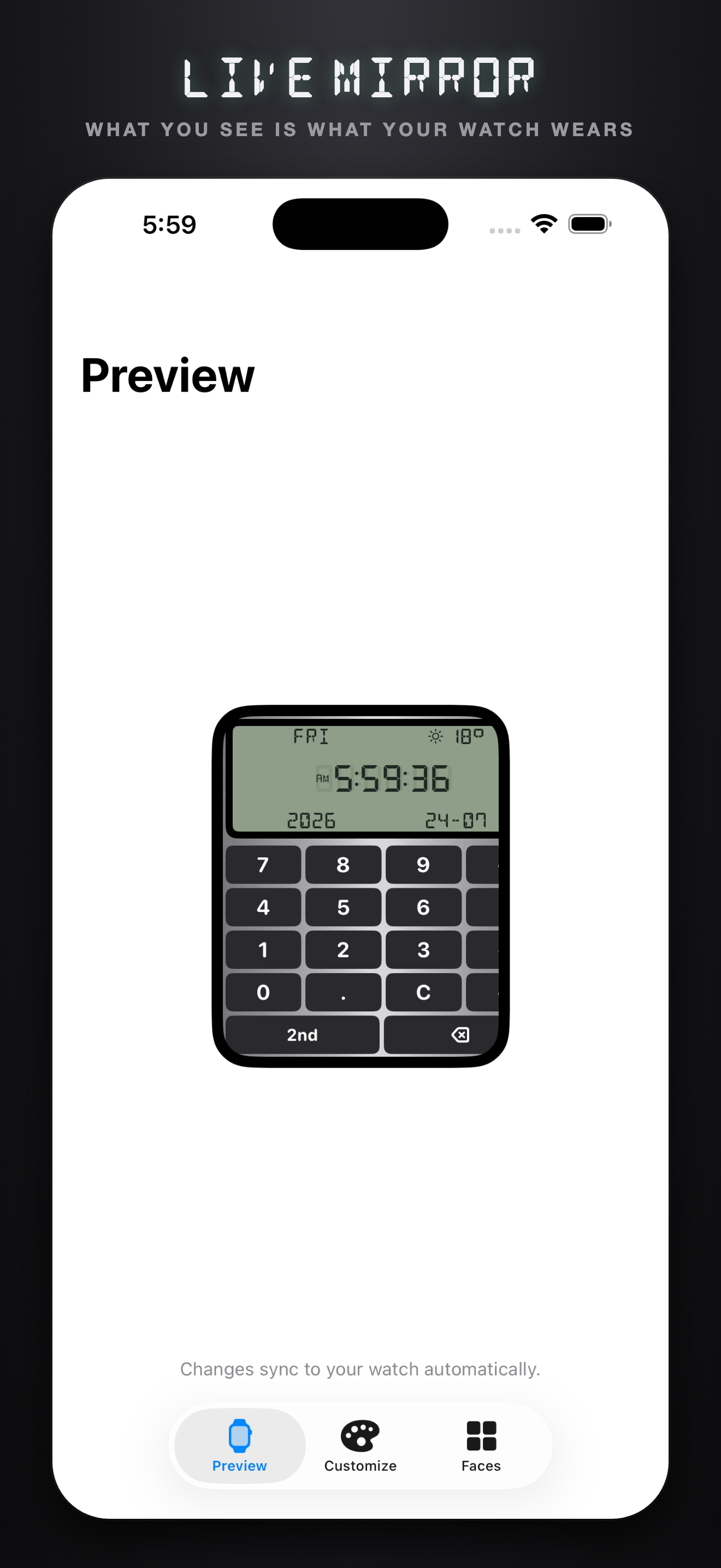 LCD-84 — Retro Watch & Calc screenshot 2