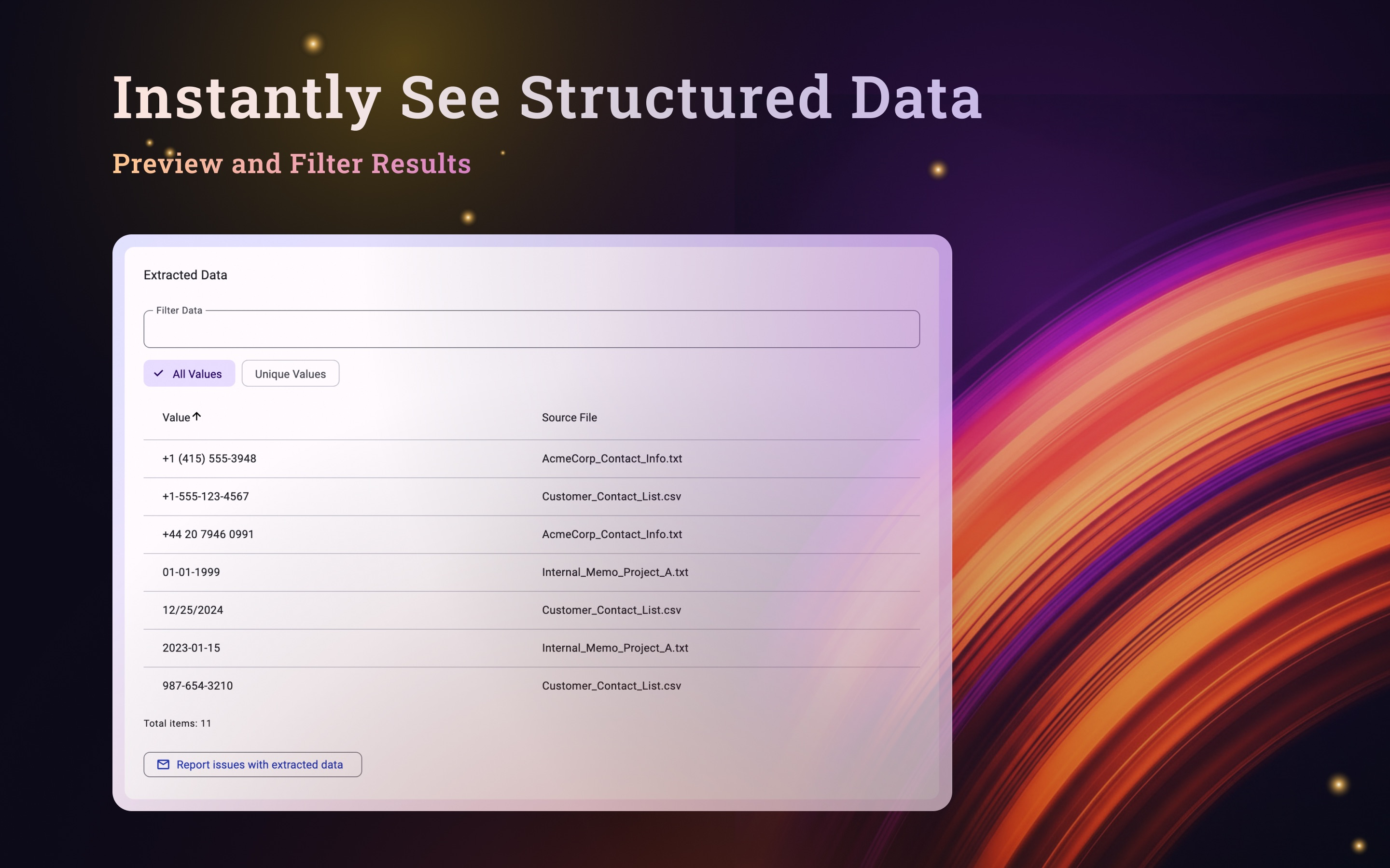 DataSieve: Text to Data screenshot 15
