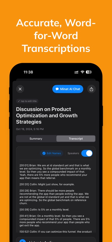 AI Meeting Note Taker - Minat screenshot 4