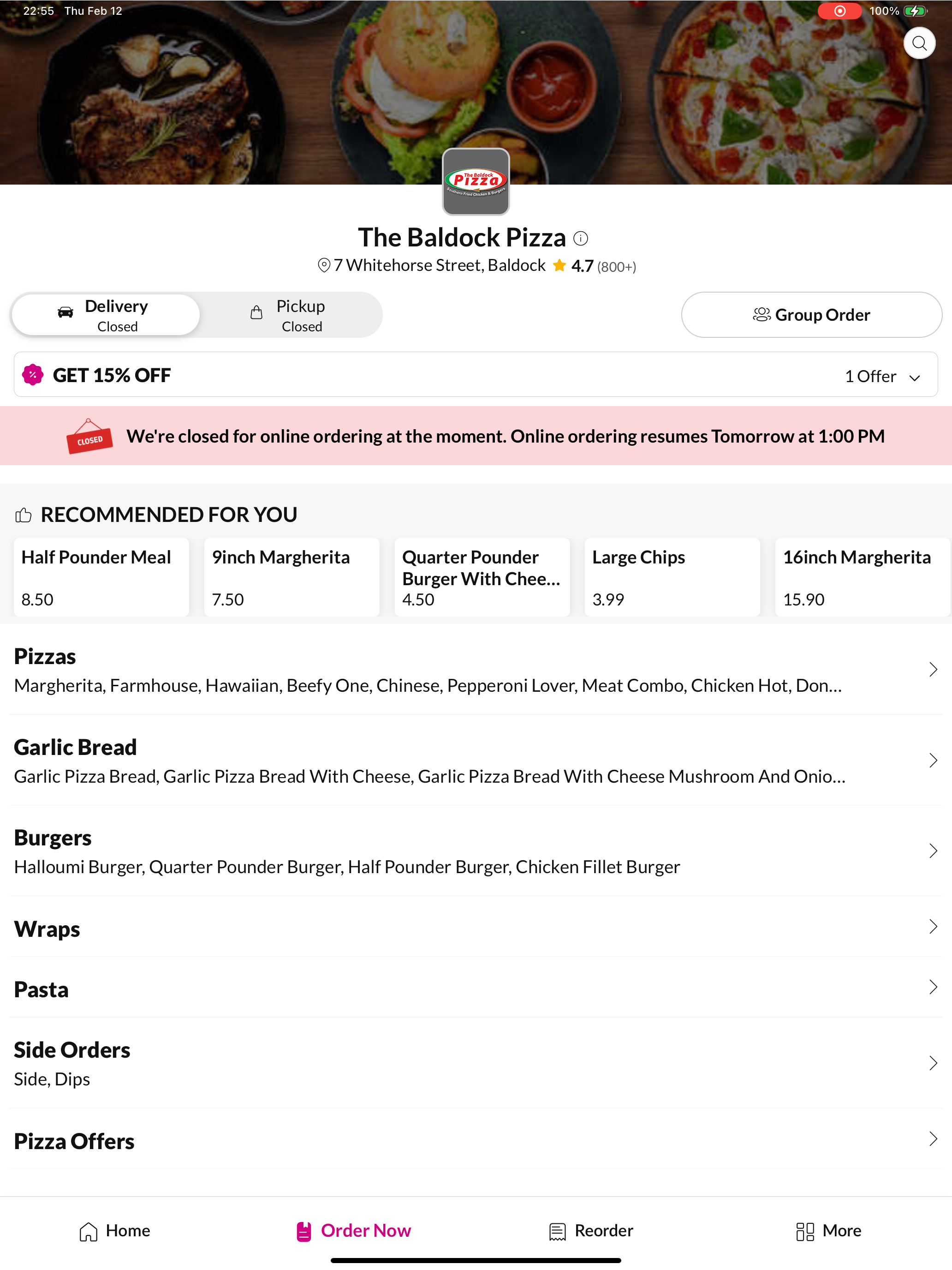 The Baldock Pizza.