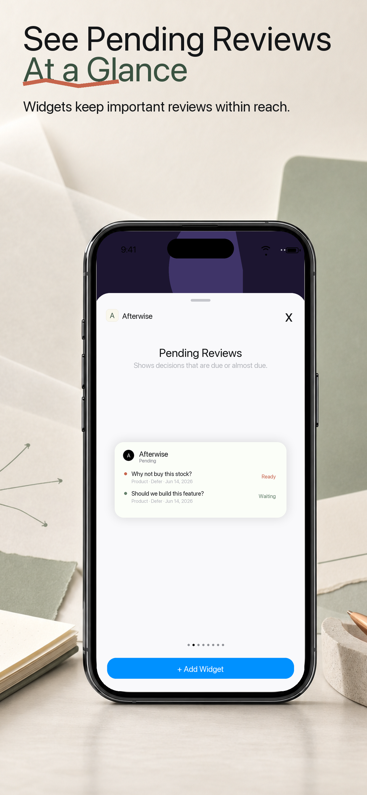 Afterwise - Decision Journal screenshot 5