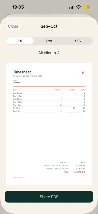 Ponto Zen: Hours & Pay screenshot 3