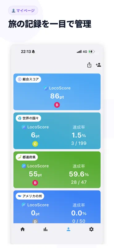LocoLog-旅行記録アプリ(都道府県・国・世界遺産) screenshot 5 of 6