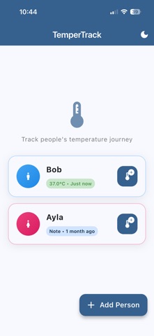 TemperTrack screenshot