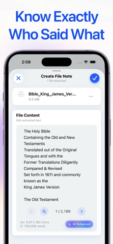 Audio Transcription + iPhone screenshot