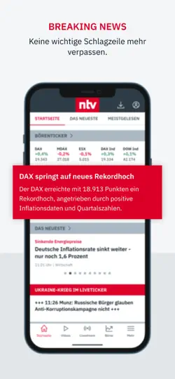 Screenshot von Ntv Nachrichten auf dem iPhone 2