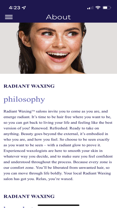 Radiant Waxing Screenshot