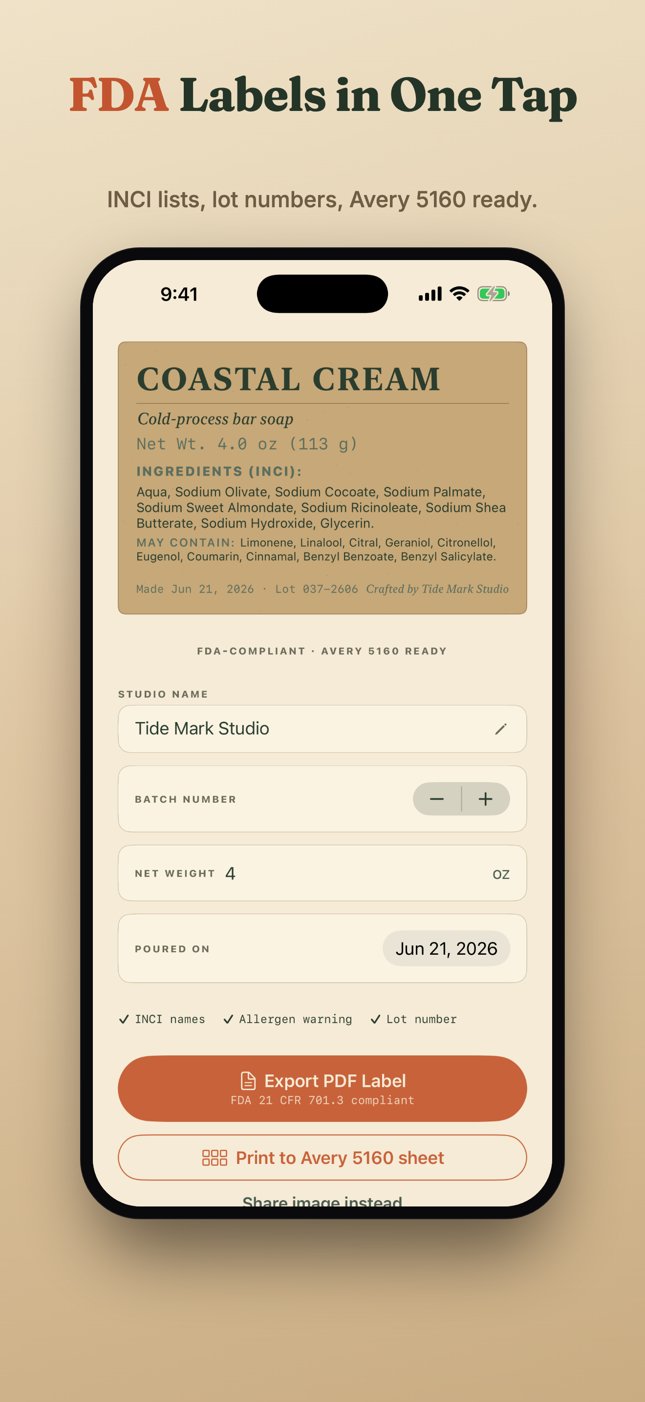 Soap Calculator: Lye & Recipe