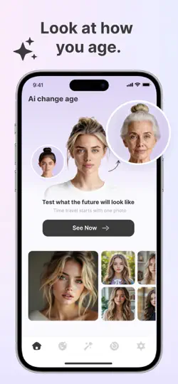 Captura de pantalla de FaceEra – Age & Photo AI en iPhone 1