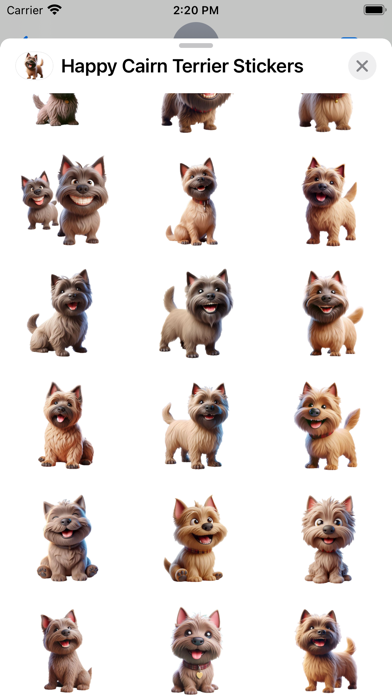 Happy Cairn Terrier Stickers Screenshot