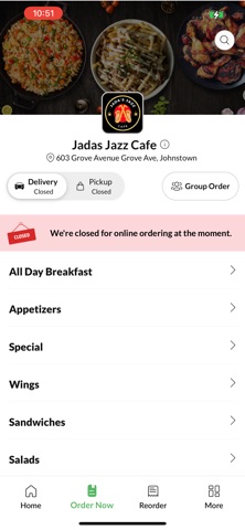 Jadas Jazz Cafe iPhone screenshot