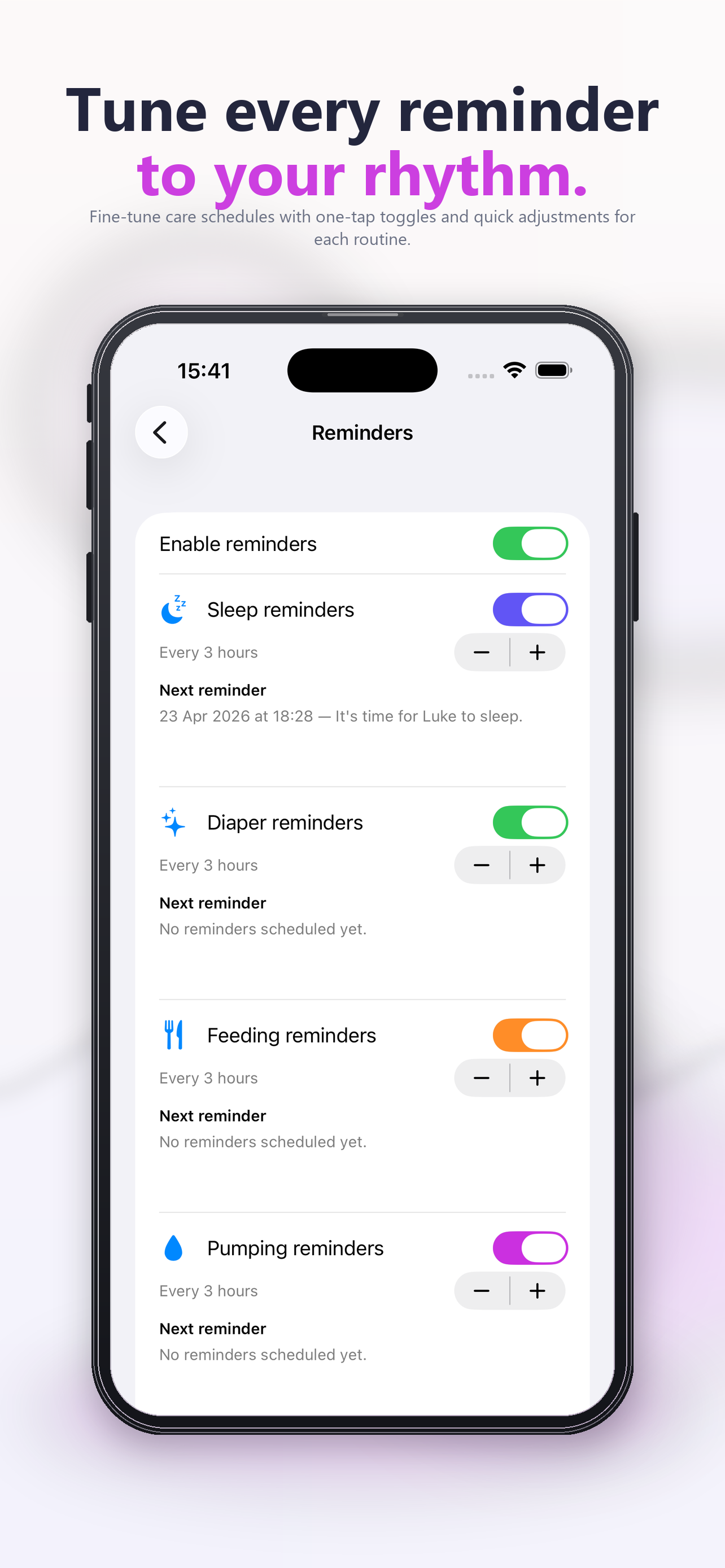 Nanny & Me - Newborn Tracker