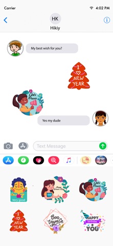 Animated Wishes Stickers Pack iPhone screenshot