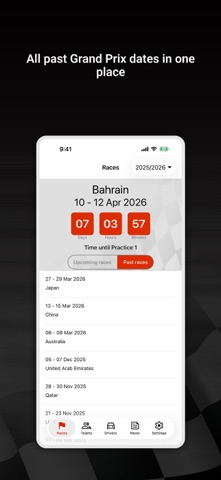 Formula 2026 iPhone screenshot