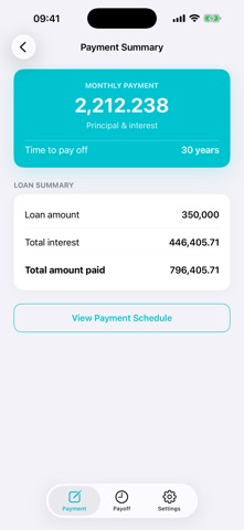 Payment Calculator - Repayment iPhone screenshot