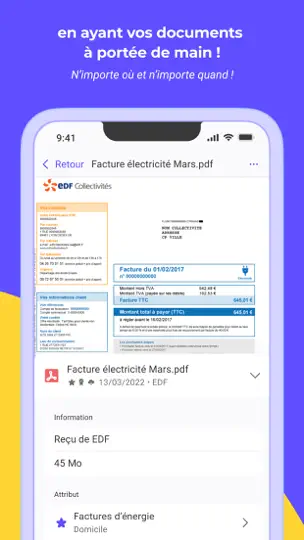 Capture d'écran de Digiposte : Stockage Sécurisé sur iPhone 5