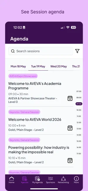 AVEVA Events screenshot 2