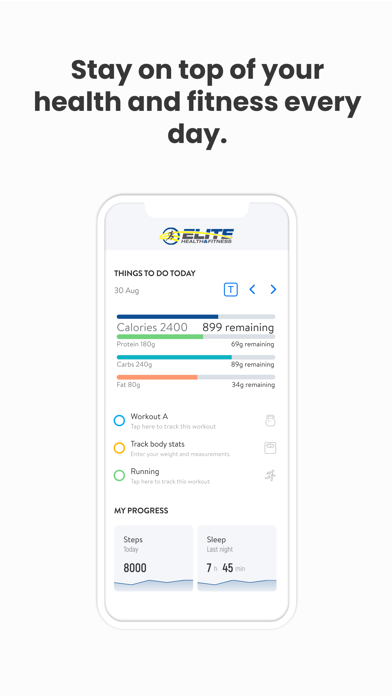 Elite Health and Fitness Screenshot