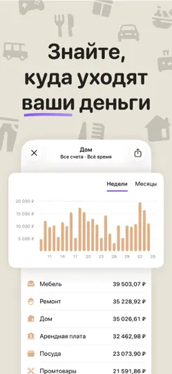 Скриншот Учет расходов - Money Flow на iPhone 2