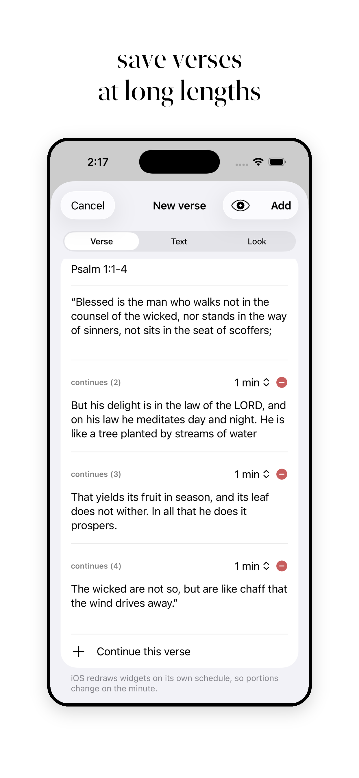 verses: custom bible widgets screenshot 3
