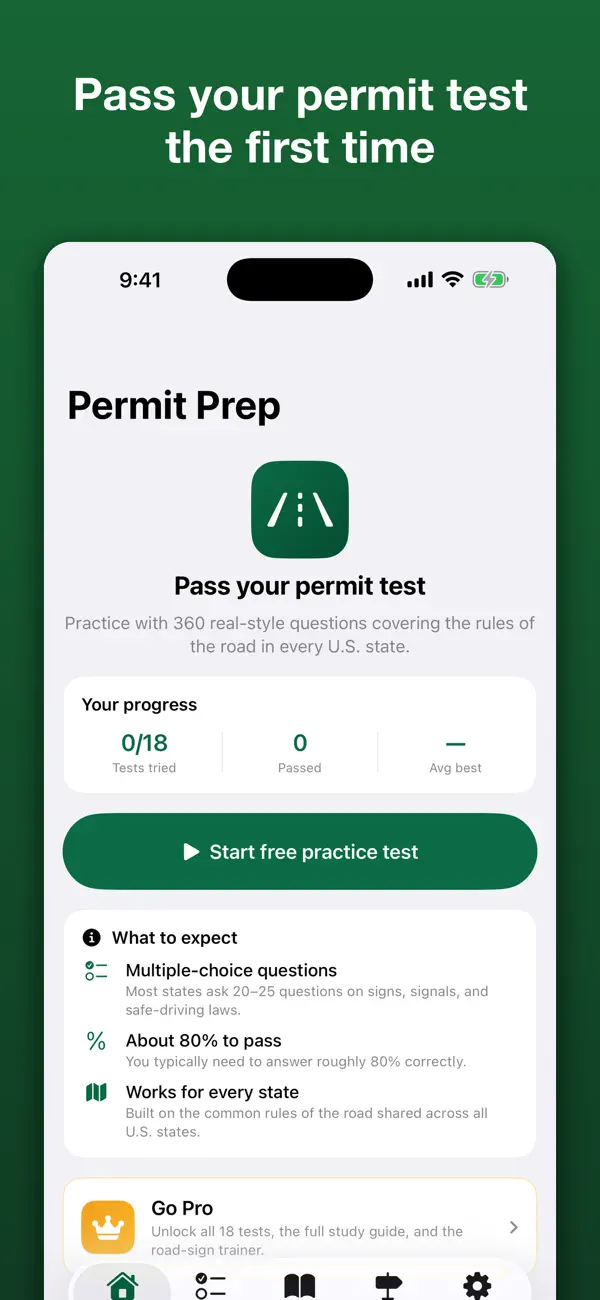 Screenshot #1 pour Permit Prep: DMV Test Prep