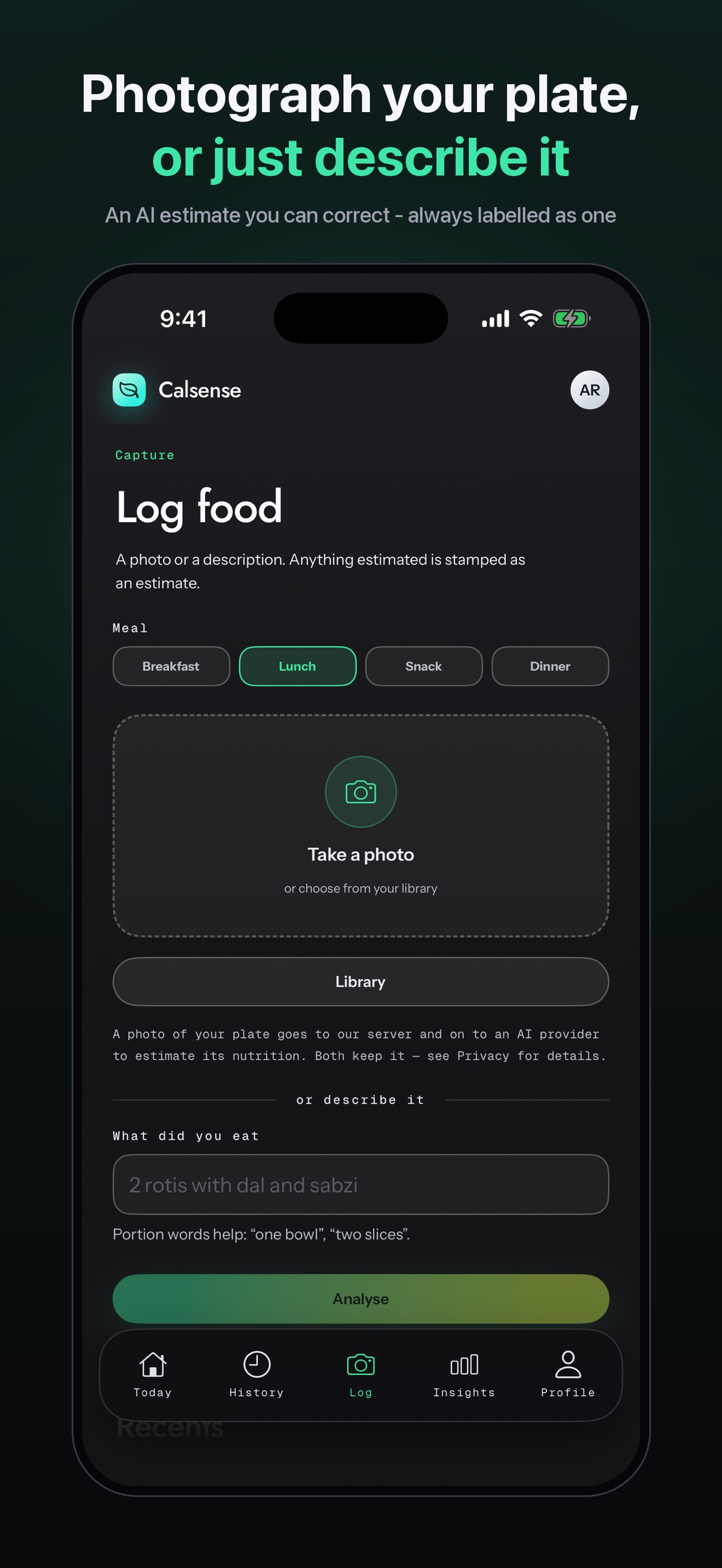 Screenshot 2 of Calsense: Nutrition Tracker