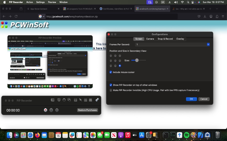 #8. Screen Recorder Pro Toolbar (macOS) 由: Alessandro Gimenes Ferri