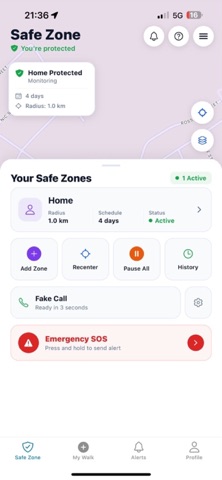 SafeWalks: Smart Protection iPhone screenshot 3