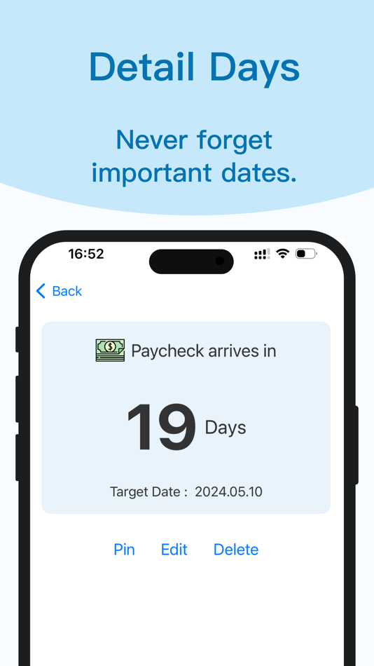 #3. HiDays - Countdown Tracker (iOS) Podle: 阳 张