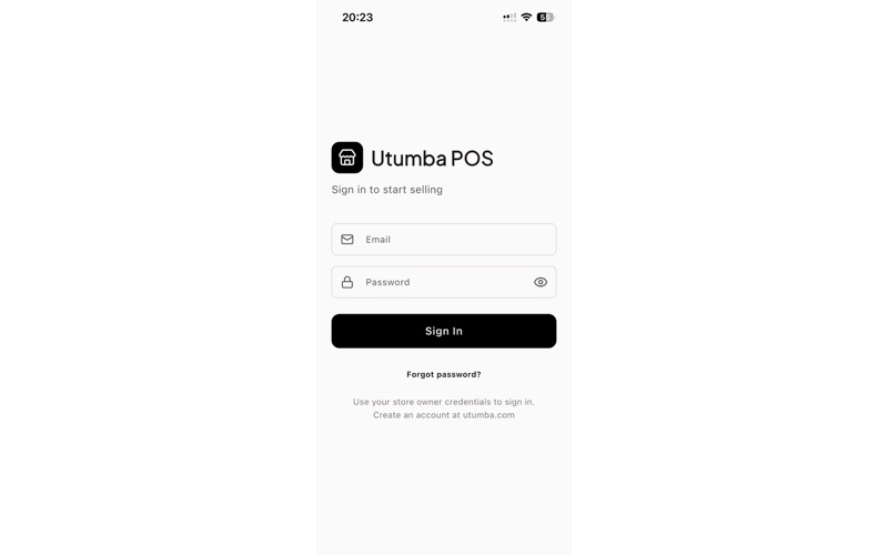 Utumba POS screenshot