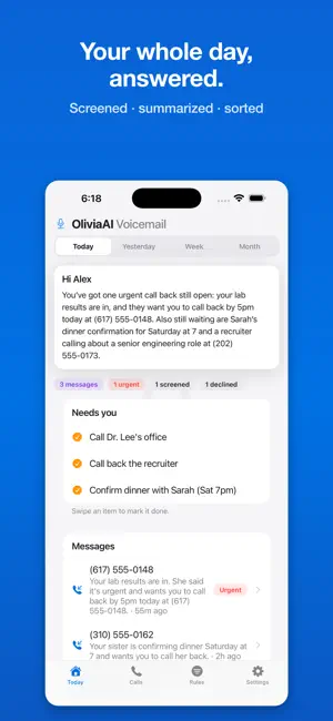 OliviaAI Voicemail screenshot 4