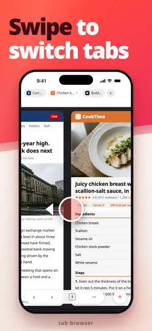 tabbrowser: Ad Blocker Browser screenshot 1