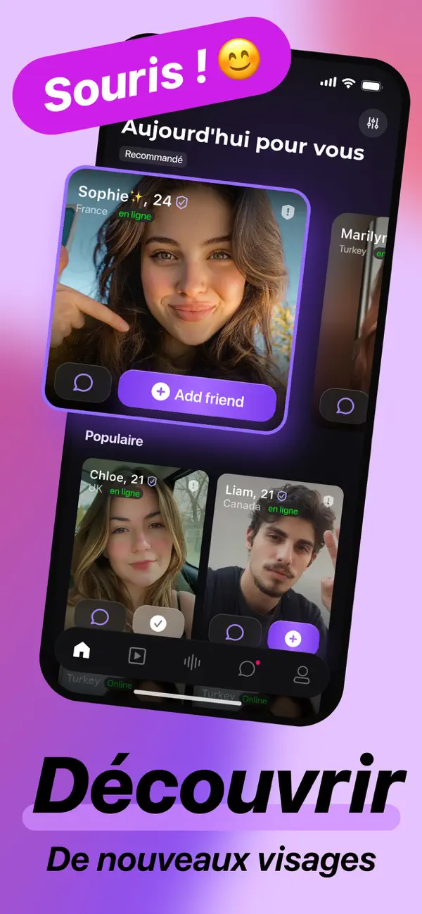 Screenshot #1 pour Fachat: Chat et Communauté