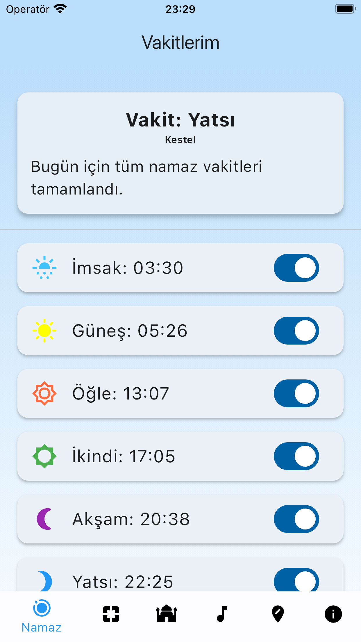 Vakitlerim