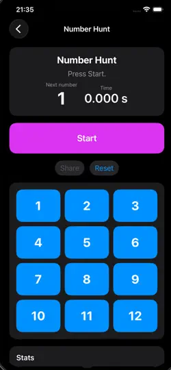 Screenshot von Reflex Test Pro auf dem iPhone 6