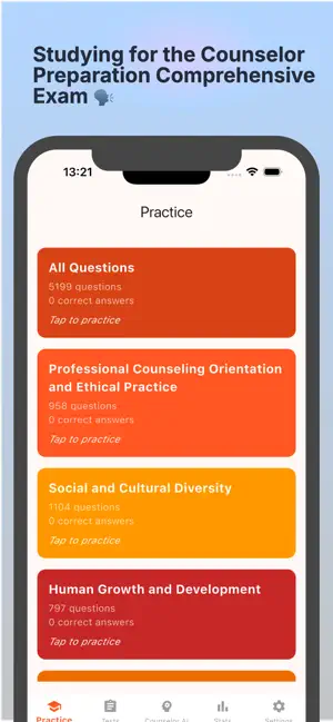 CPCE Counsellor Flashcards screenshot 1