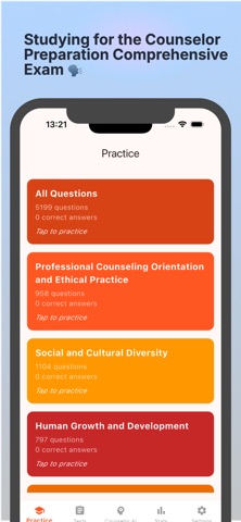 CPCE Counsellor Flashcards iPhone screenshot