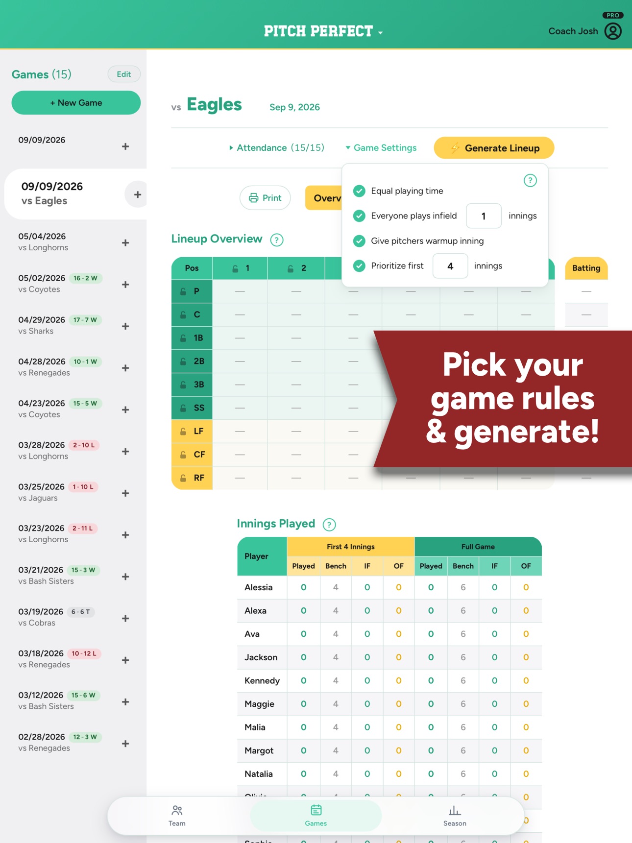 Screenshot 8 of Lineup Card Pro