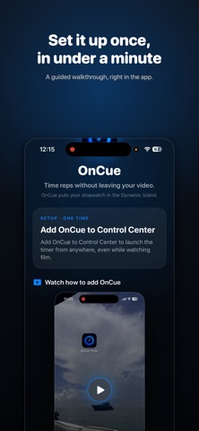 OnCue Widget Watch app screenshot