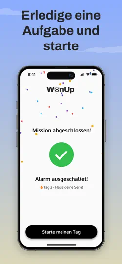 Screenshot von WonUp: Wecker & Missionen auf dem iPhone 6
