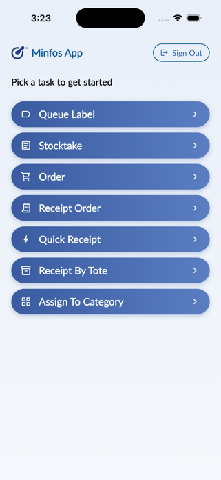 Minfos Stocking App Screenshot 2 of 5
