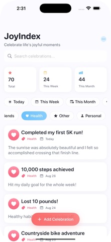 JoyIndex: Gratitude Journal screenshot
