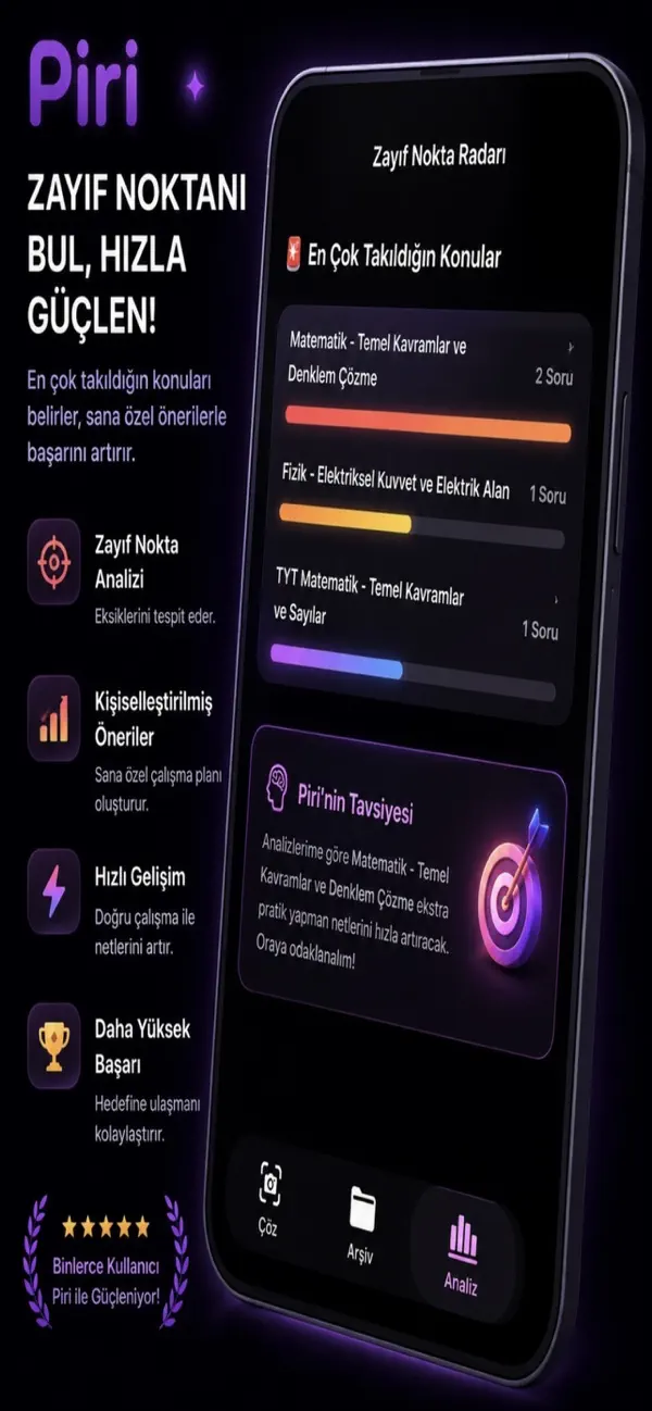 Screenshot #3 pour Piri - AI Soru Çözücü