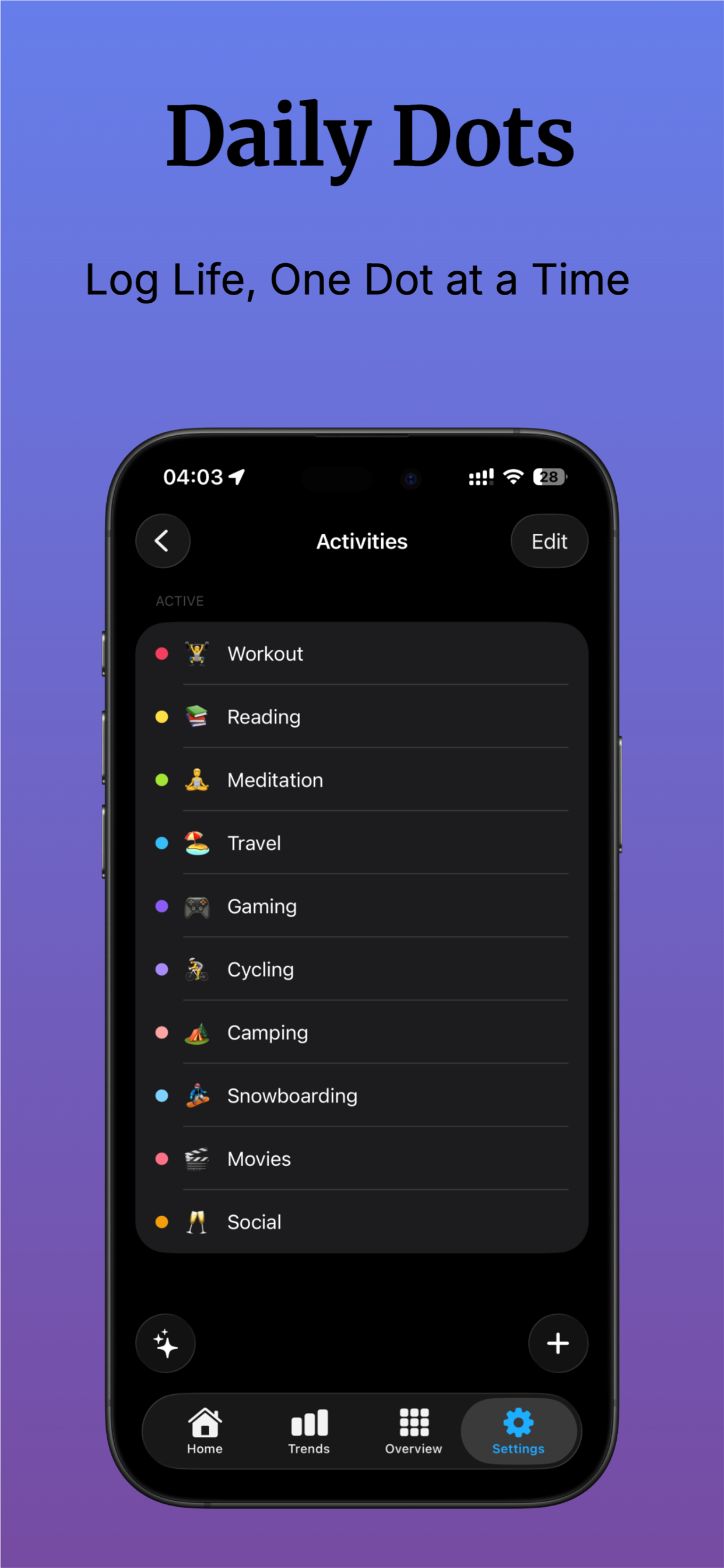 Daily Dots - Life Log screenshot 7