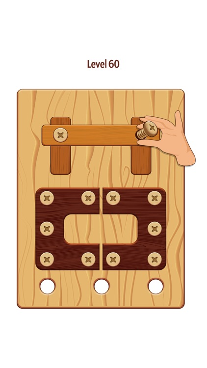 Wood Nuts & Bolts Puzzle-Screw