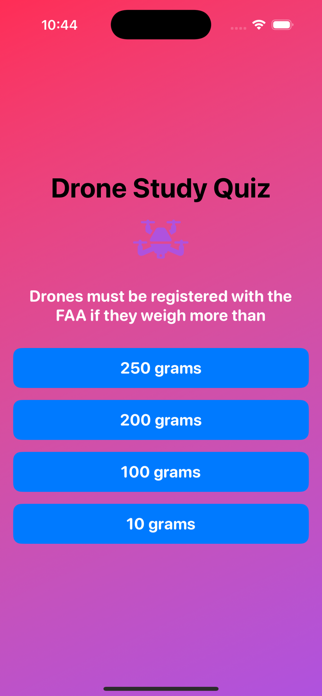 Drone Study Quiz Screenshot 3 of 6