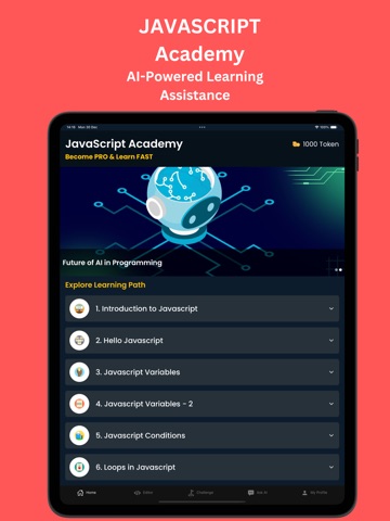 Learn JavaScript: Code & Build iPad screenshot