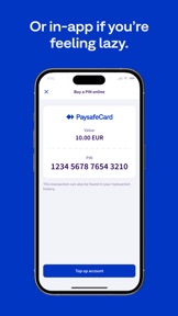 PaysafeCard - prepaid payments screenshot